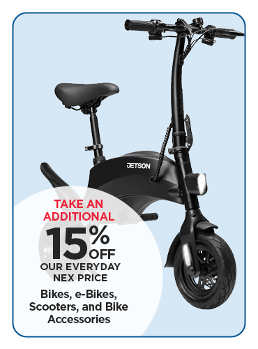 15% Off Bikes EBikes Scooters and Accessories