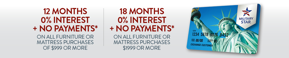 No Interest on MilStar for Furniture & Mattresses