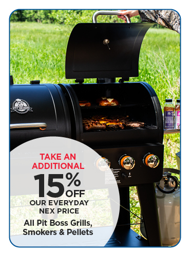 15% off All Pit Boss Grills, Smokers & Pellets