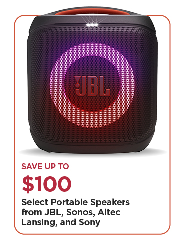 Save Up To $100 Select Portable Speakers from JBL, Sonos, Altec Lansing, and Sony