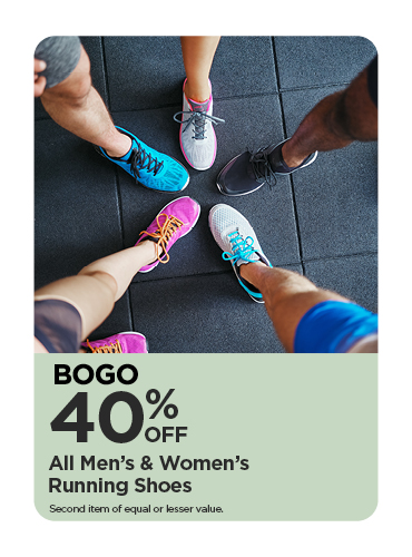 BOGO 40% All Men's & Women's Running Shoes