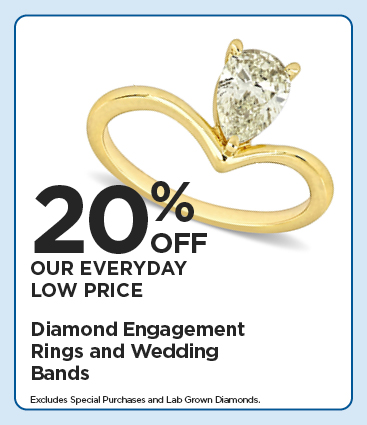 20% Off Everyday Low Price Diamond Engagement Rings and Wedding Bands