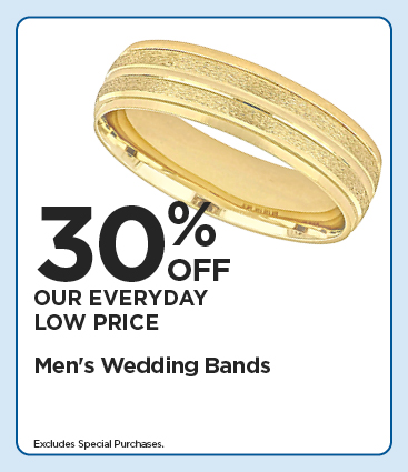 30% Off Everyday Low Price Men's Wedding Bands
