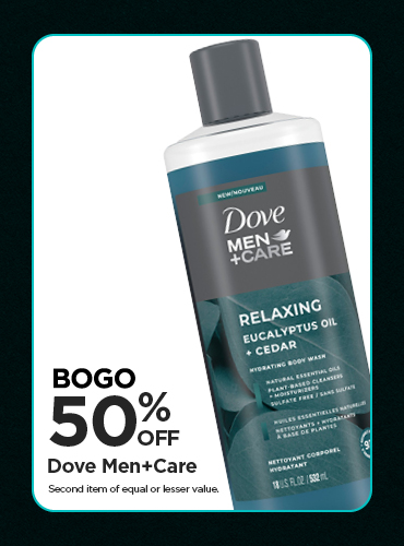 BOGO 50% Dove Men+Care