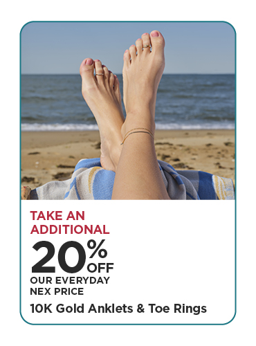Take An Additional 20% Off Our Everyday NEX Price 10K Gold Anklets & Toe Rings