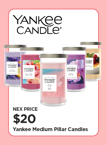 $20 Yankee Medium Pillar Candles