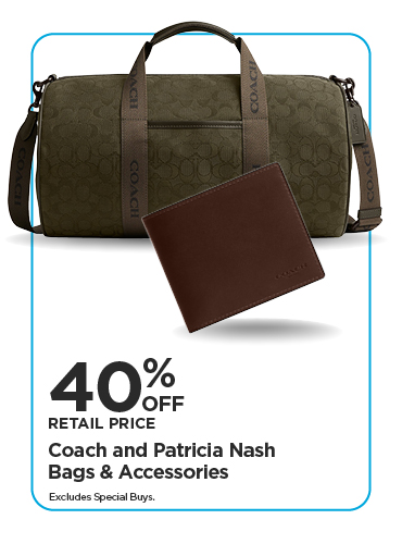 40% Off Retail Price Coach and Patricia Nash Bags and Accessories