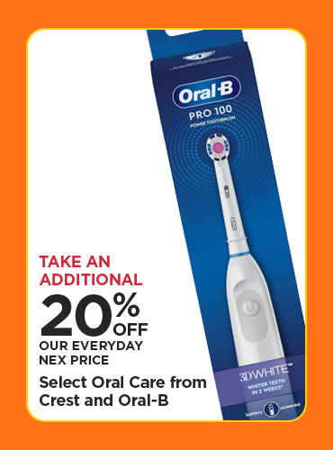 Take An Additional 20% Select Oral Care from Crest and Oral-B