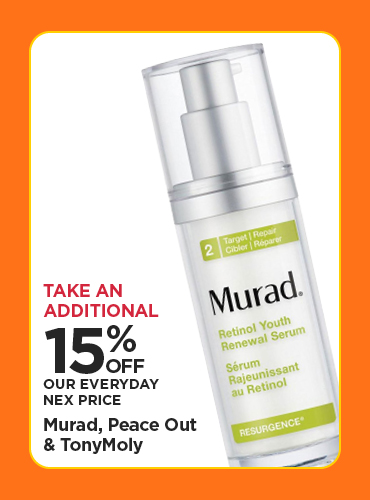 Take An Additional 15% Murad, Peace Out & Tony Moly