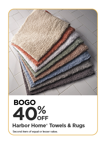 BOGO 40% Harbor Home® Towels & Rugs