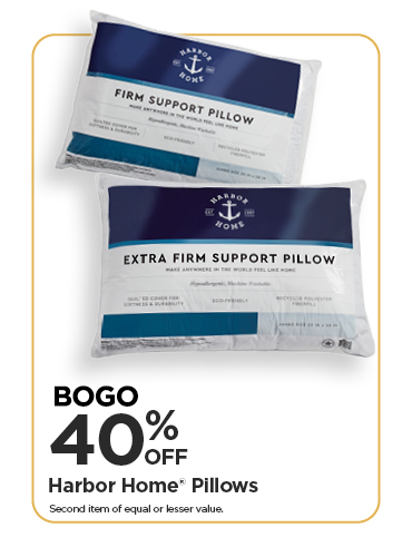 BOGO 40% Harbor Home® Pillows