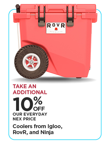 Take An Additional 10% Off Our Everyday NEX Price Coolers from Igloo, RovR, and Ninja