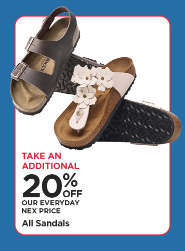 25% Off Our Everyday NEX Price All Sandals