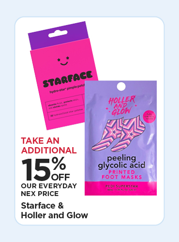Take An Additional 15% Off Starface and Holler & Glow