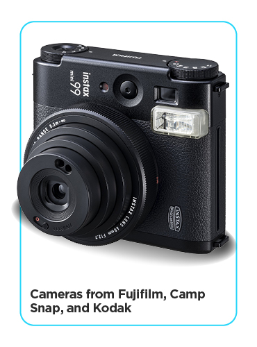 Cameras from Fujifilm, Camp Snap, and Kodak
