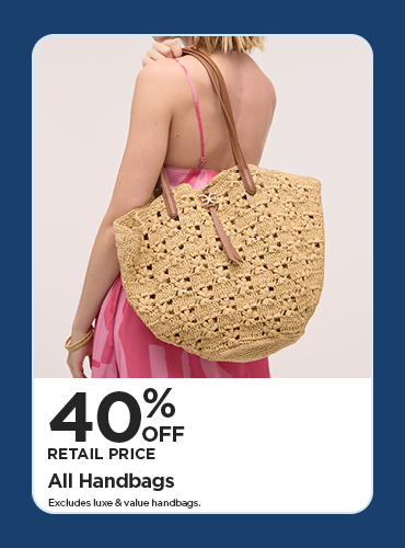 40% Off Retail Price All Handbags