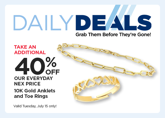 40% Off 10K Gold Anklets And Toe Rings