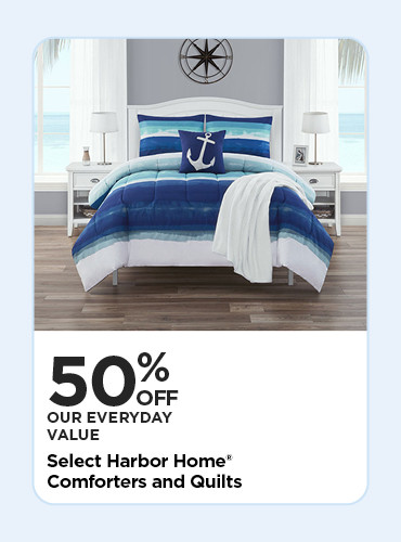 50% Off Select Harbor Home Comforters & Quilts