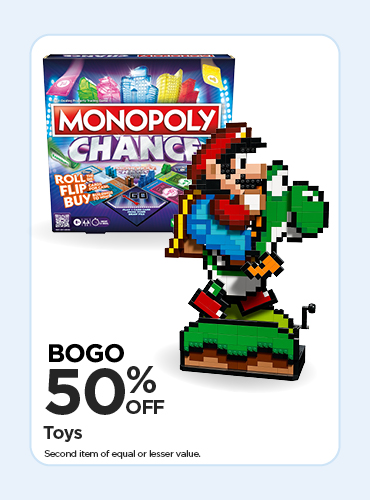BOGO  50% Toys