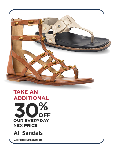 Take An Additional 30% Off Our Everyday NEX Price All Sandals