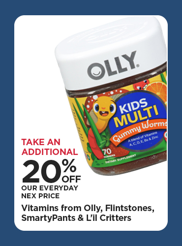 Take An Additional 20% Vitamins from Olly, Flintstones, SmartyPants & L'il Critters