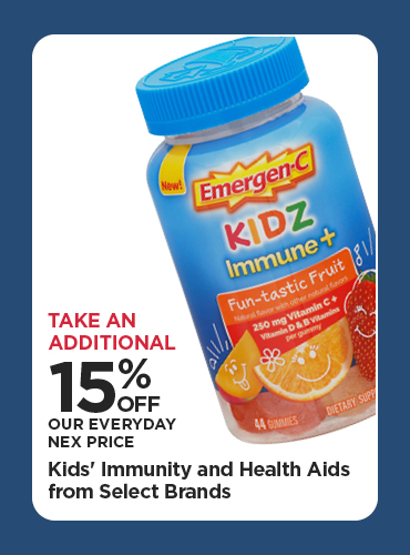 Take An Additional 15% Kids' Immunity and Health Aids from Select Brands