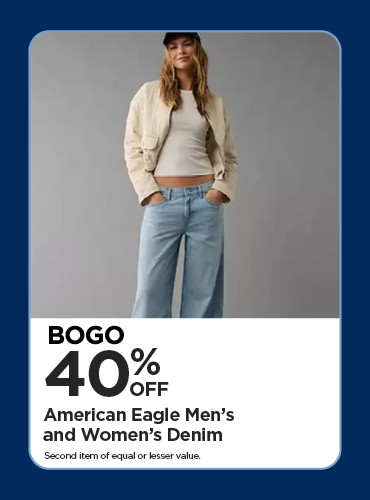 BOGO 40% American Eagle Men's and Women's Denim