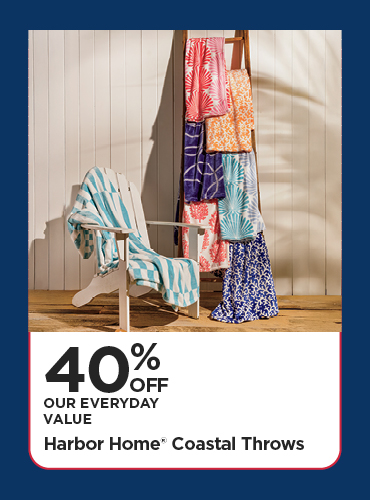 40% Off Our Everyday Value Harbor Home® Coastal Throws