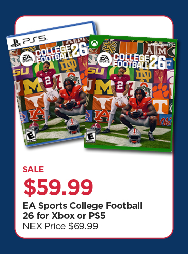 Sale $59.99 Off Our Everyday NEX Price EA Sports College Football 26 for Xbox or PS5
