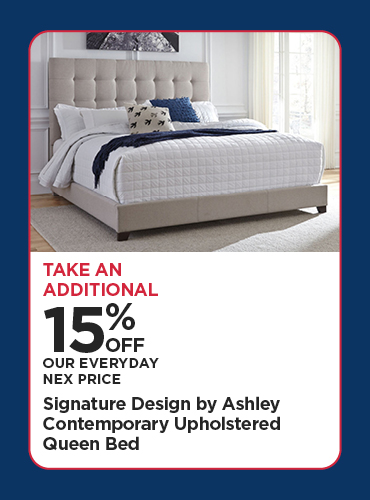 Save Up To 15% Signature Design by Ashley Contemporary Upholstered Queen Bed