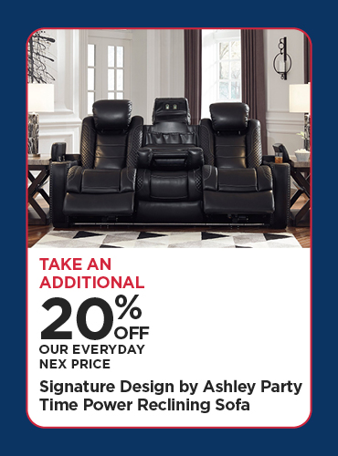 Save Up To 20% Signature Design by Ashley Party Time Power Reclining Sofa