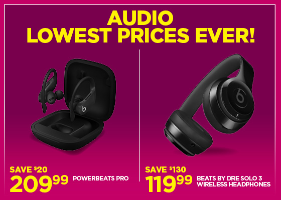 Lowest Prices Ever on Audio