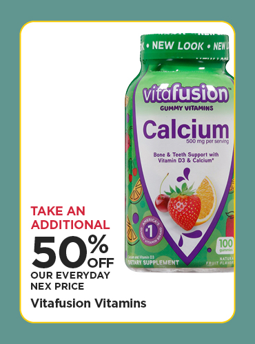 Take An Additional 50% Off Our Everyday NEX Price Vitafusion Vitamins