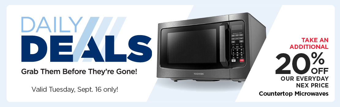 Take and Additional 20% off Countertop Microwaves