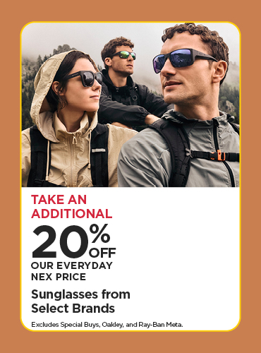 Take An Additional 20% Off Our Everyday NEX Price Sunglasses from Select Brands