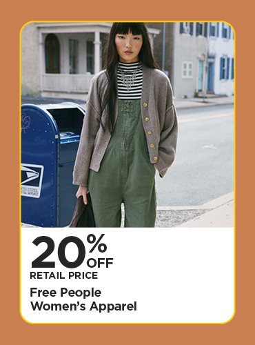 20% Off Retail Price Free People Women's Apparel