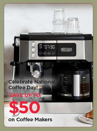Celebrate National Coffee Day with up to $50 off Coffee Makers!