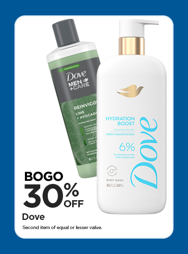 BOGO 30% Dove