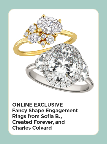 Online Exclusive Fancy Shape Engagement Rings from Sofia B., Created Forever & Charles Colvard