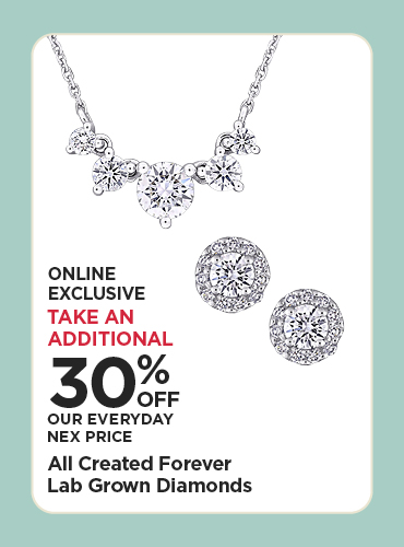 Online Exclusive 30% Off Our Everyday NEX Price All Created Forever Lab Grown Diamonds
