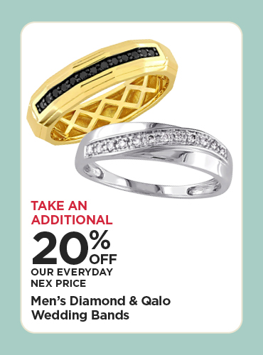 20% Off Our Everyday NEX Price Men's Diamond & Qalo Wedding Bands