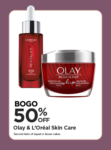 BOGO 50% Olay & L'Oréal Skin Care