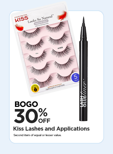 BOGO 30% OFF KISS LASHES/APPLICATIONS