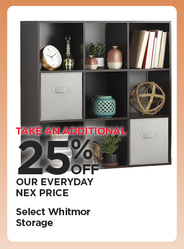Take An Additional 25% Off Our Everyday NEX Price on Select Whitmor Storage