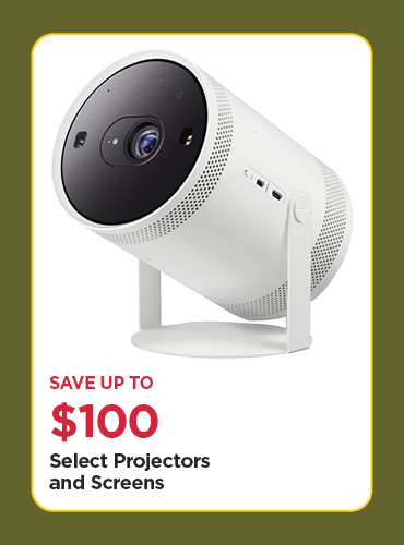 Save Up To $100 Select Projectors and Screens