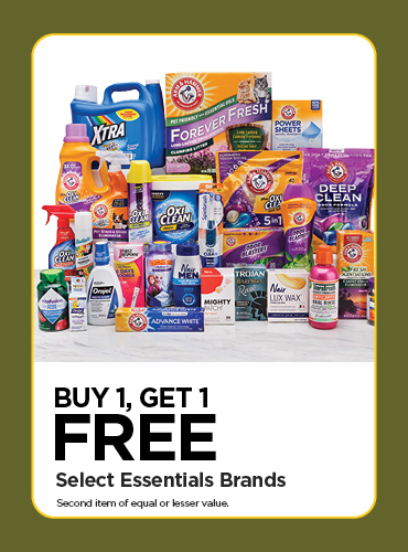 BOGO Free. Select Essentials Brands