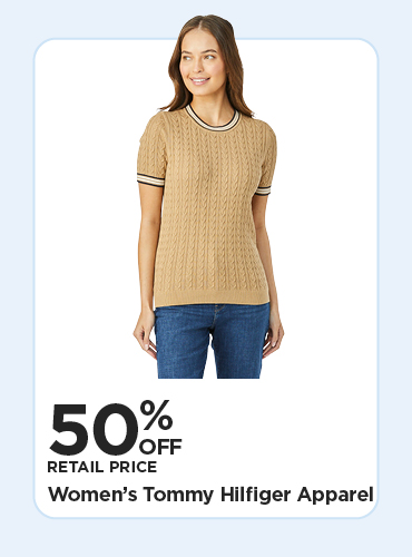 50% off Women’s Tommy Hilfiger Apparel