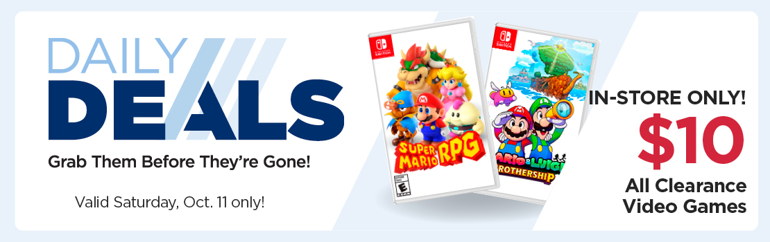 $10 Off of All Clearance Video Games