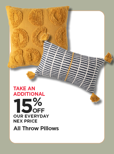15% Off All Throw Pillows