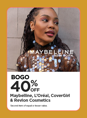 BOGO 40% Maybelline, L'Oréal, CoverGirl & Revlon Cosmetics